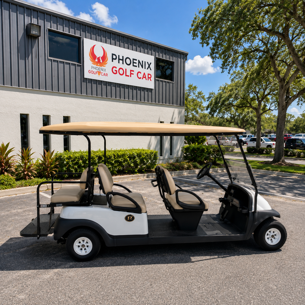 Club Car Limo Golf Cart 6 Passenger White