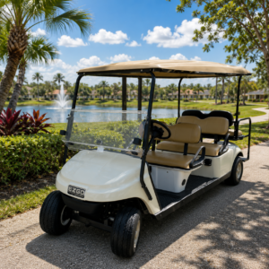 EZGO Limo Golf Cart 6 Passenger Blue