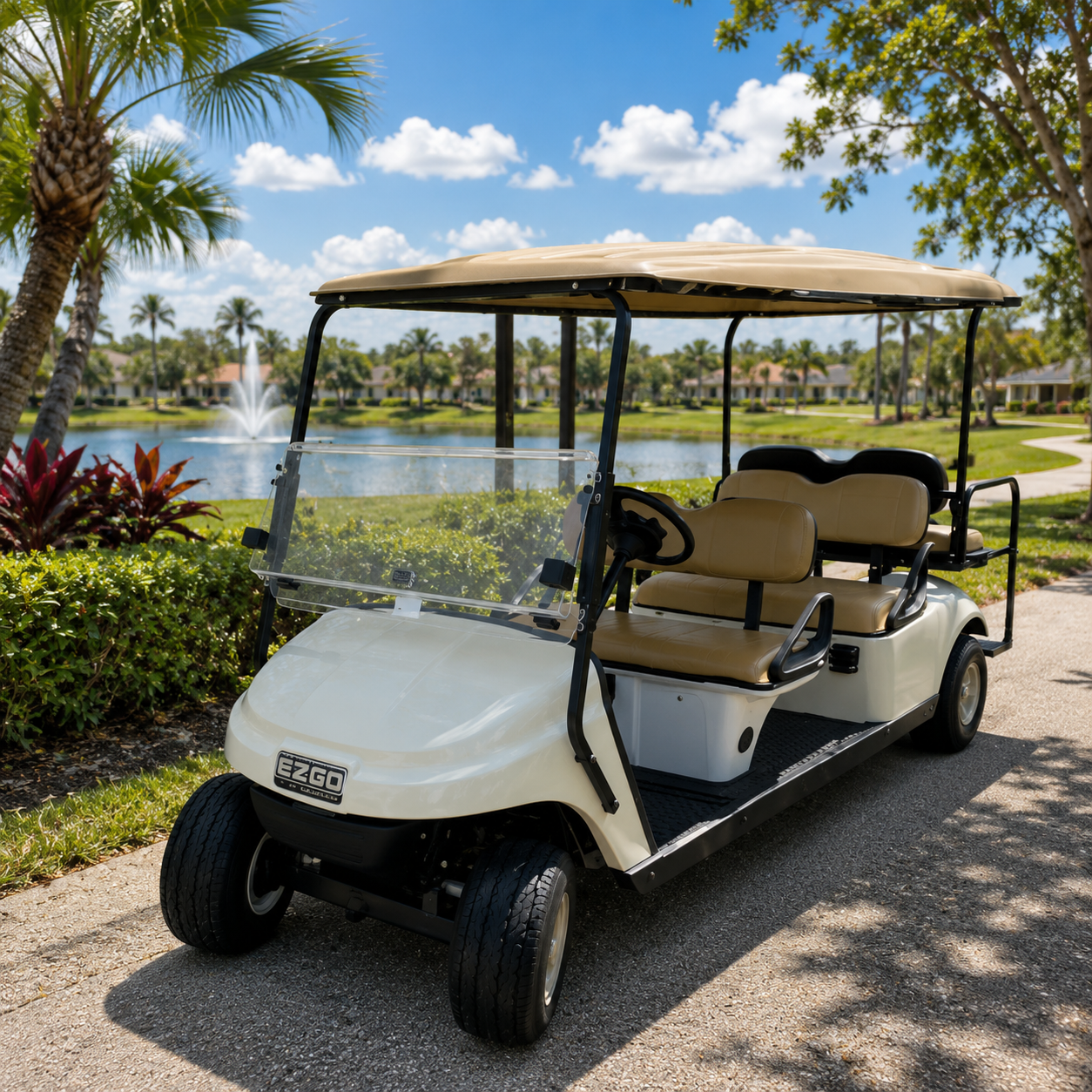 EZGO Limo Golf Cart 6 Passenger Blue