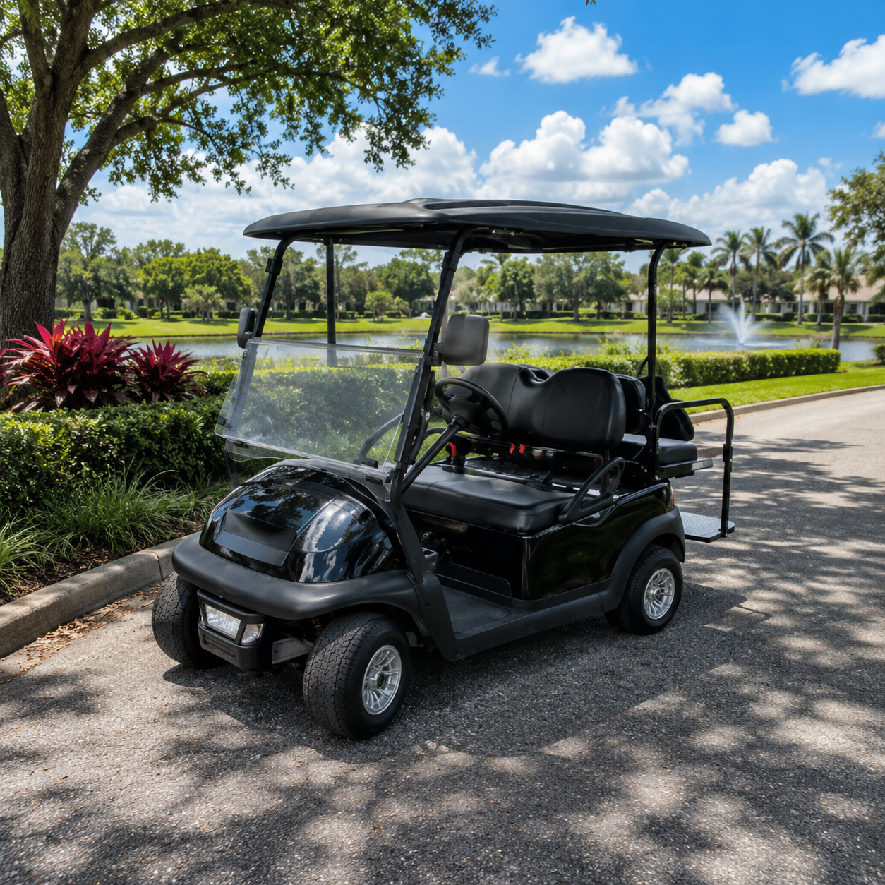 Club Car 4 Passenger Golf Cart Black Gas