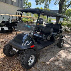 Black Street-Legal Limo Golf Car 6 Passenger Gas or Electric Model