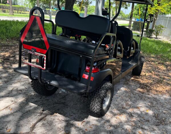 6-Passenger Black Street-Legal Limo Golf Car – Gas or Acid Battery | High-Performance Ride - Image 3