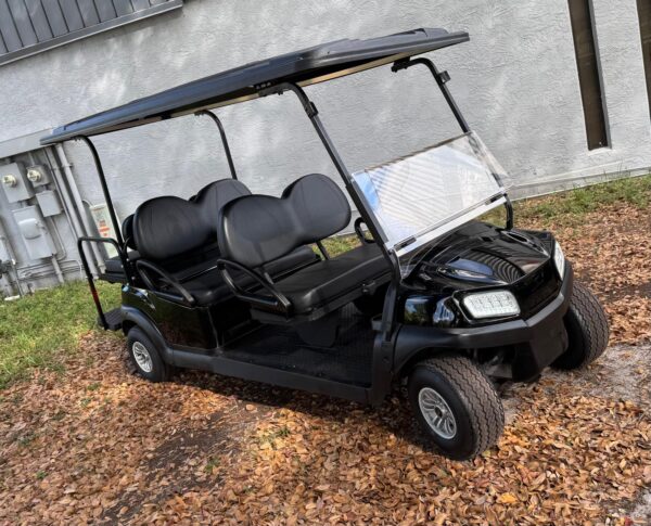 Electric Black Limo Golf Car 6 Passenger Street-Legal Model