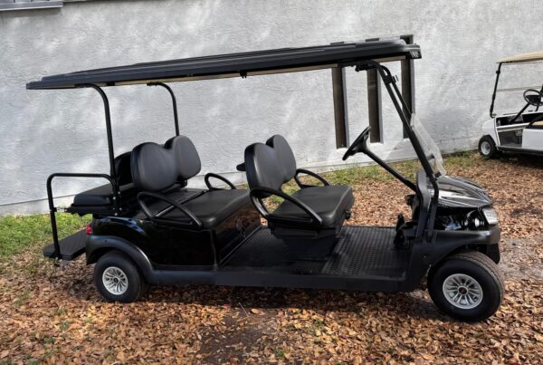 Electric Black Limo Golf Car – Luxury Meets Eco Performance - Image 3
