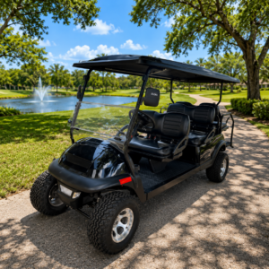 Club Car 6-Passenger Black Street-Legal Limo Golf Car