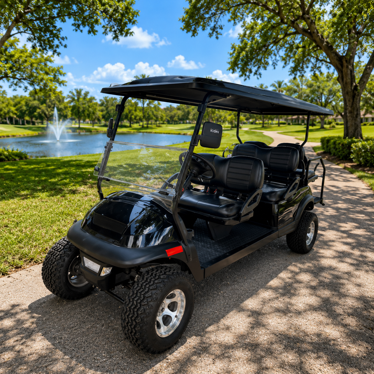 Club Car 6-Passenger Black Street-Legal Limo Golf Car