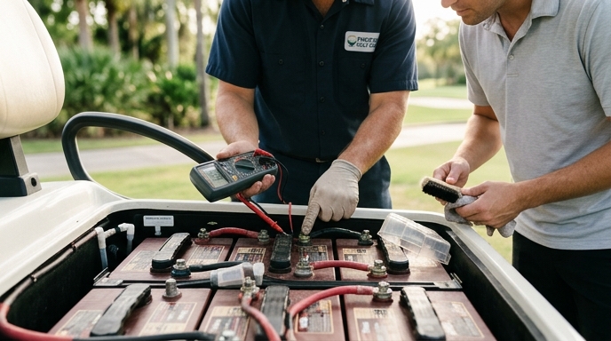 Golf cart lithium battery conversion, demonstrating battery efficiency tips