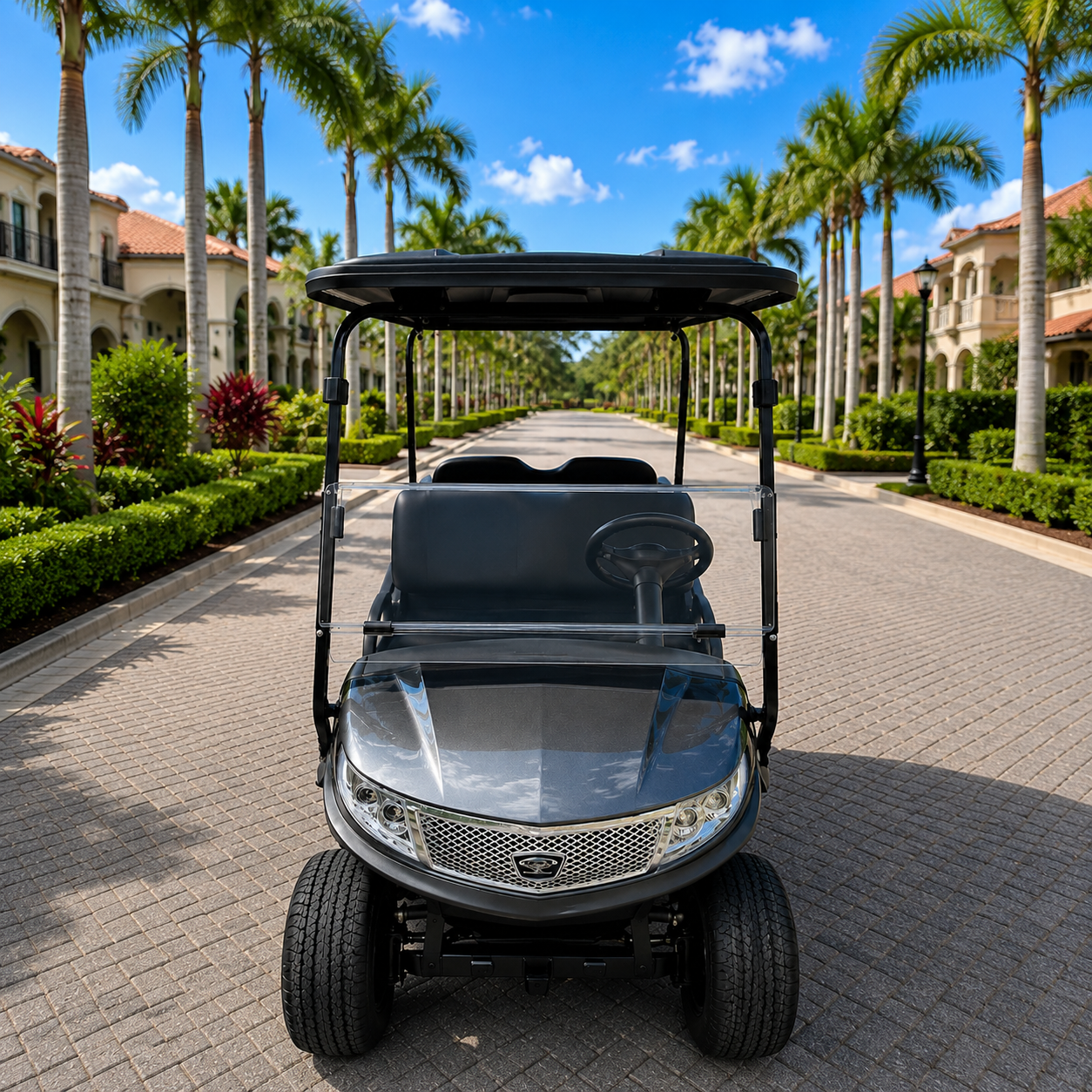 Refurbished 4-Passenger Golf Cart – Gray Phoenix Body