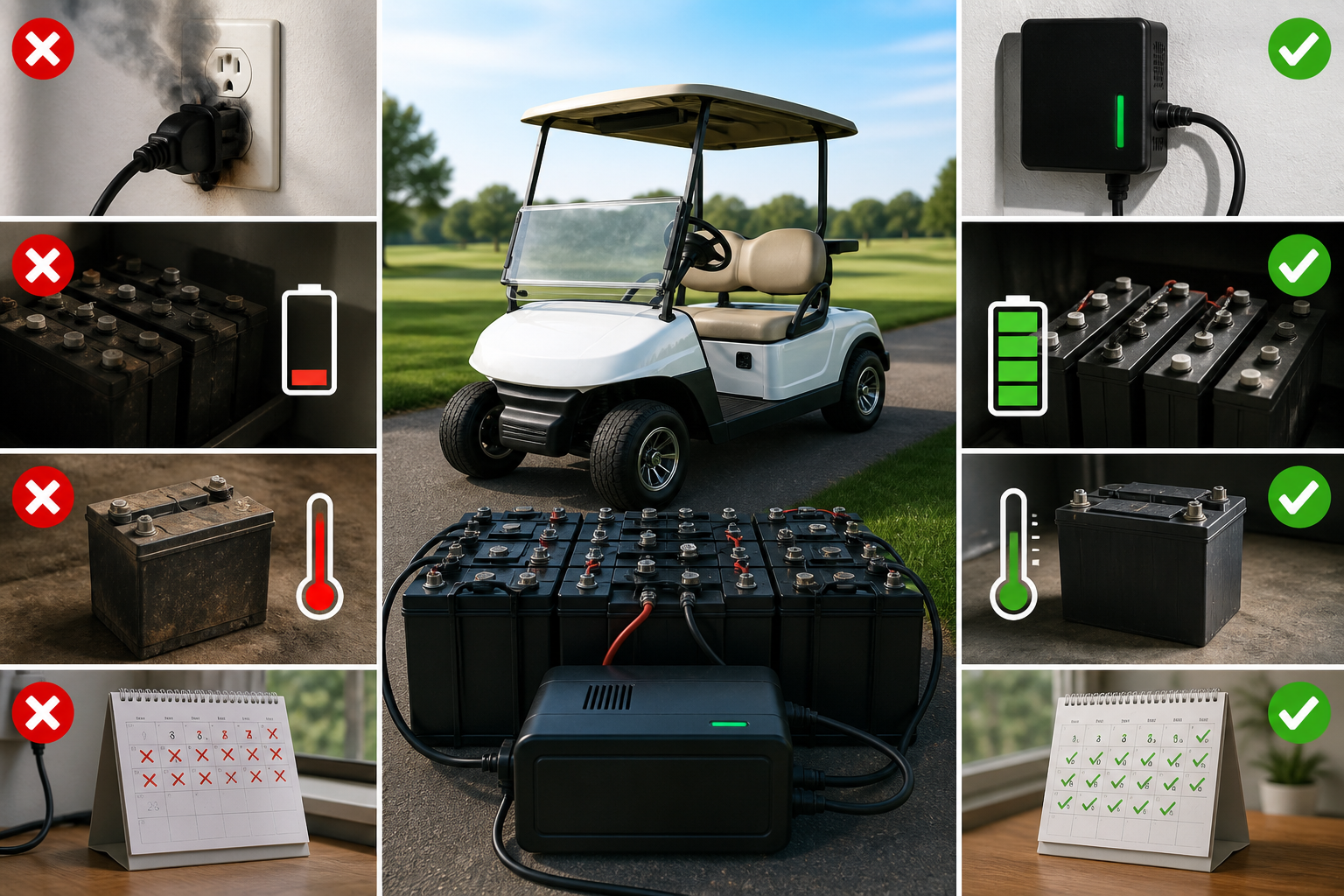Golf Cart Battery Charging