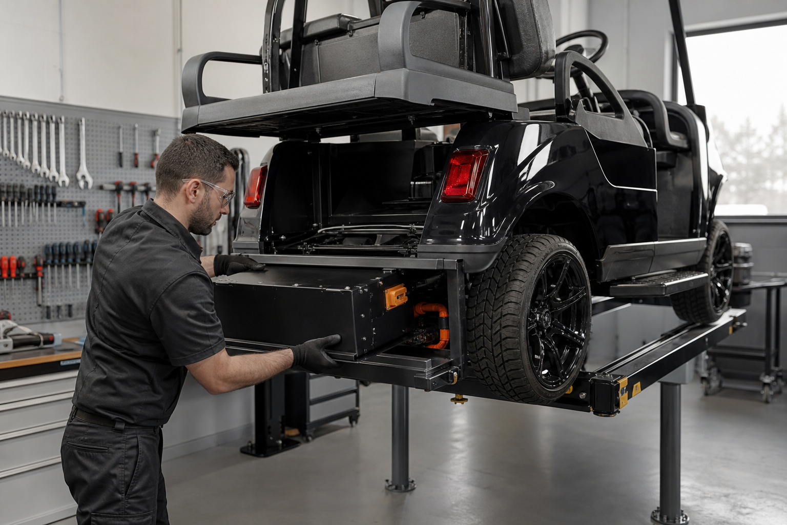 Golf Cart Lithium Install by Phoenix Golf Car technician