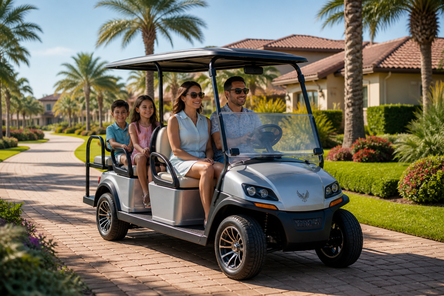 Detailed Golf Cart Safety Checks demonstration in a service center.